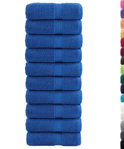 vidaXL Premium-Gästetücher SOLUND 10 Stk. Blau 30x50 cm 600 g/m²