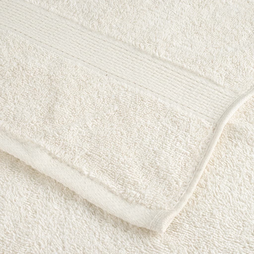 vidaXL Premium-Duschtücher SOLUND 10 Stk. Cremeweiß 70x140 cm 600 g/m²