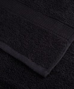 vidaXL Premium-Duschtücher SOLUND 4 Stk. Schwarz 70x140 cm 600 g/m²