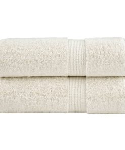 vidaXL Premium-Gästetücher SOLUND 2 Stk. Cremeweiß 30x50 cm 600 g/m²