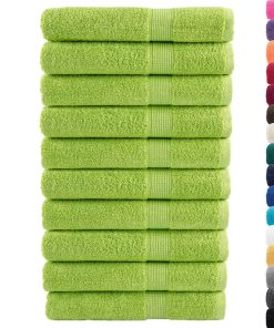 vidaXL Premium-Handtücher SOLUND 10 Stk. Apfelgrün 100x200 cm 600 g/m²