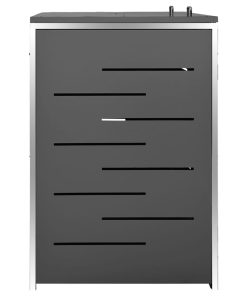 vidaXL Mülltonnenbox für 2 Tonnen 138x77,5x112,5 cm Edelstahl