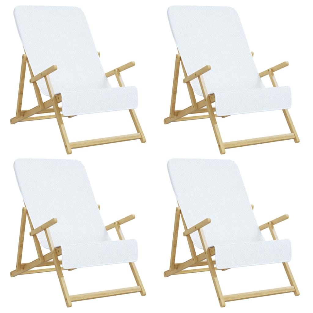 vidaXL Strandtücher 4 Stk. Weiß 60x135 cm Stoff 400 GSM - Image 6