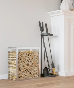 vidaXL Brennholzregal 80x28x86 cm Edelstahl