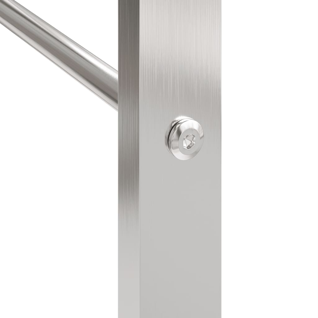 vidaXL Brennholzregal 80x28x86 cm Edelstahl - Image 2