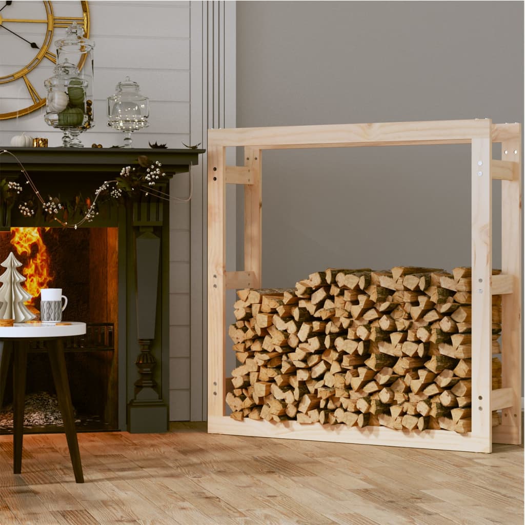 vidaXL Kaminholzregal 100x25x100 cm Massivholz Kiefer