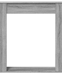 vidaXL Kaminumrandung Grau Sonoma 100x20x100 cm Holzwerkstoff