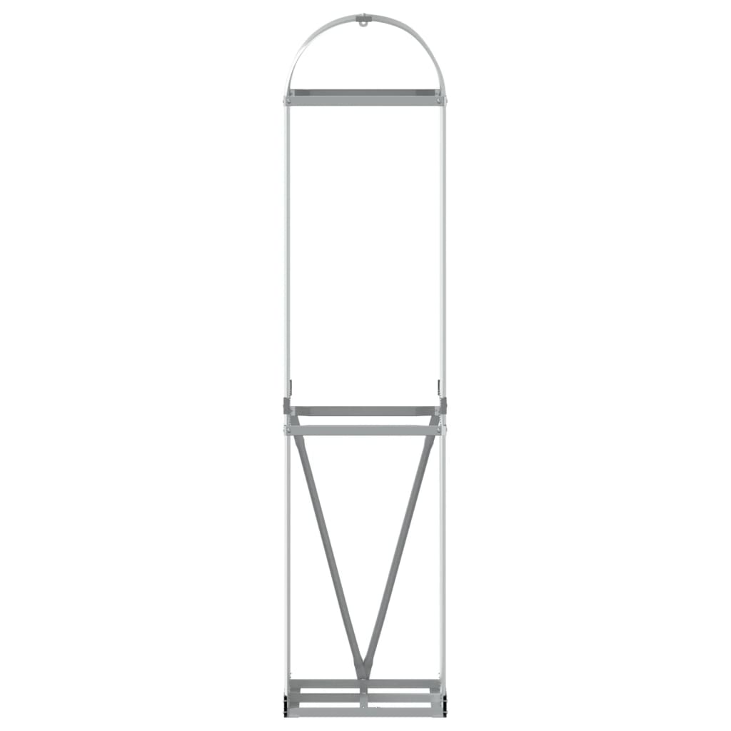 vidaXL Kaminholzunterstand Silbern 40x45x170 cm Verzinkter Stahl
