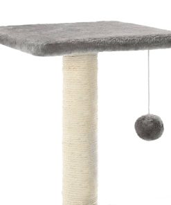 vidaXL Katzen-Kratzbaum Sisal 65 cm Grau
