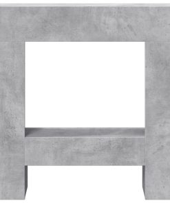 vidaXL Kaminumrandung Betongrau 81x18x82 cm Holzwerkstoff