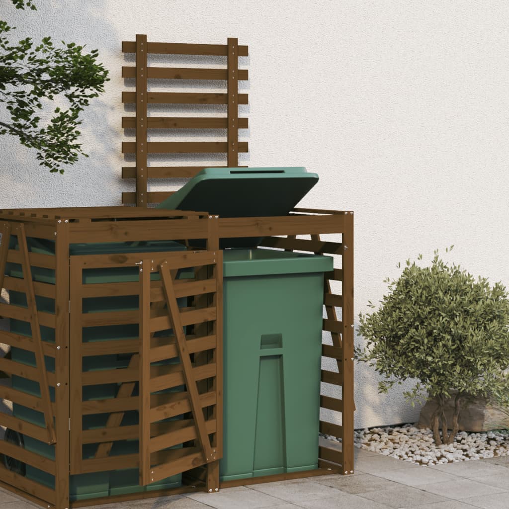 vidaXL Erweiterung für Mülltonnenbox Honigbraun Massivholz Kiefer - Image 5