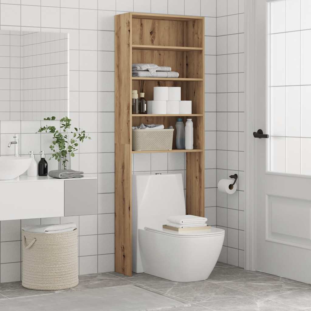 vidaXL Waschmaschinenregal Artisan-Eiche 64x24x190 cm - Image 6