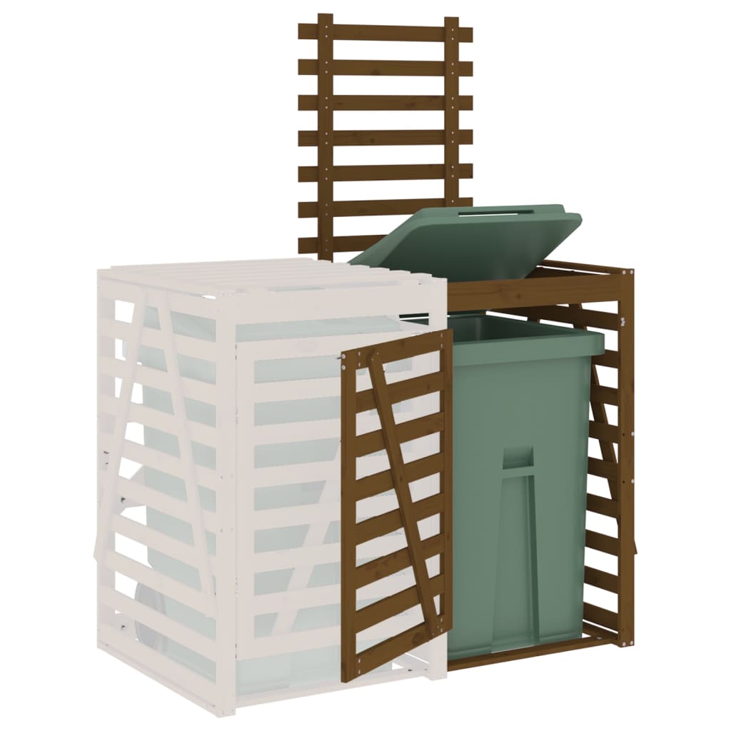 vidaXL Erweiterung für Mülltonnenbox Honigbraun Massivholz Kiefer - Image 3
