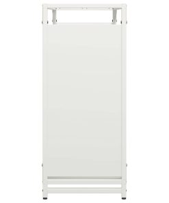 vidaXL Brennholzregal Weiß 90x28x65 cm Kaltgewalzter Stahl