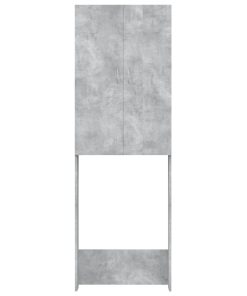 vidaXL Waschmaschinenschrank Betongrau 64x25,5x190 cm