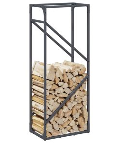 vidaXL Brennholzregal Anthrazit 40x25x100 cm Kaltgewalzter Stahl