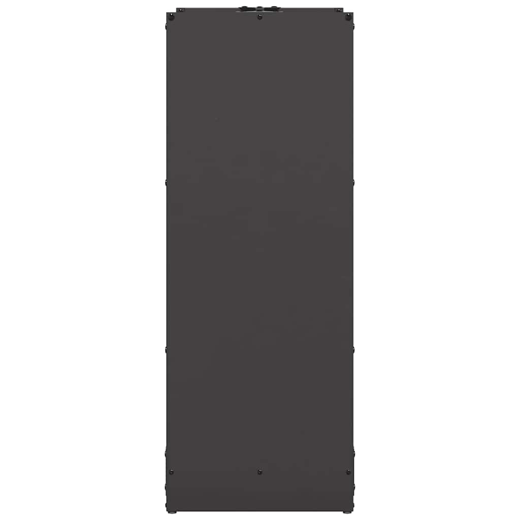 vidaXL Brennholzregal Schwarz 40x30x80 cm Kaltgewalzter Stahl - Image 6