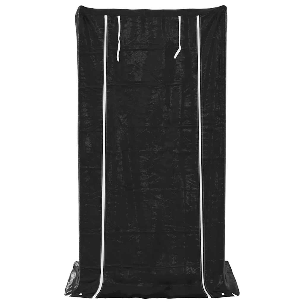 vidaXL Brennholzregal mit Regenschutz 100x80x200 cm Verzinkter Stahl - Image 6