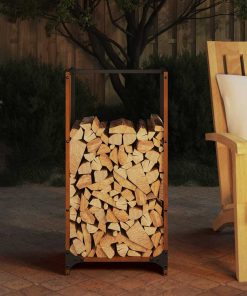 vidaXL Brennholzregal 40x30x80 cm Wetterfester Stahl