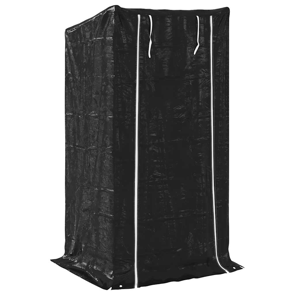 vidaXL Brennholzregal mit Regenschutz 100x80x200 cm Verzinkter Stahl