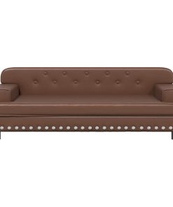 vidaXL Hundebett Braun 90x53x30 cm Kunstleder