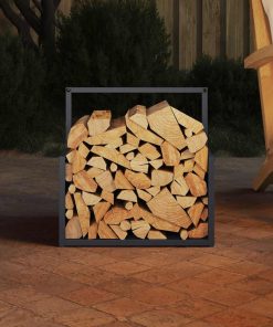 vidaXL Brennholzregal Anthrazit 40x40x40 cm Kaltgewalzter Stahl