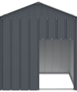 vidaXL Hundehütte mit Dach Anthrazit 117x103x123 cm Verzinkter Stahl