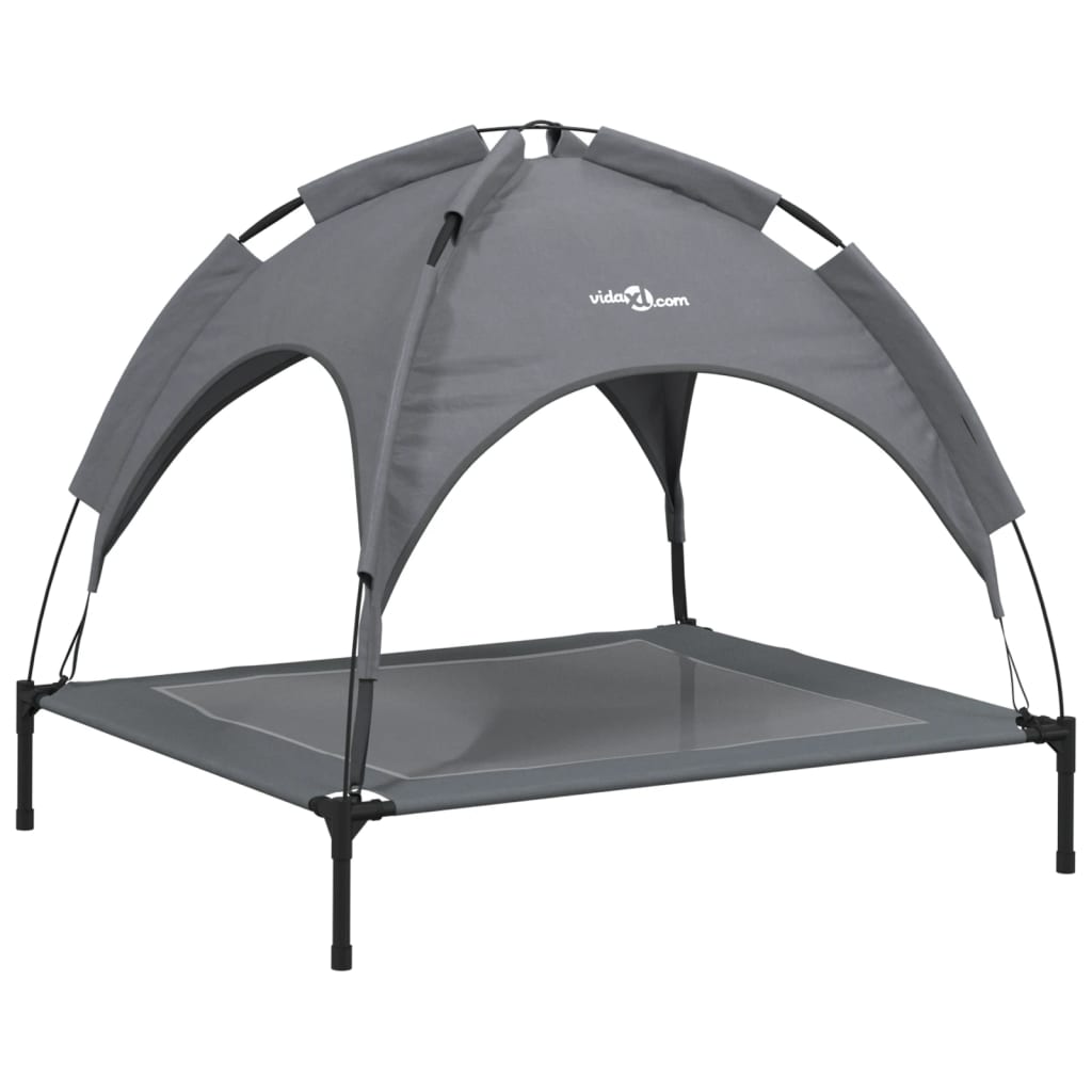 vidaXL Hundeliege mit Dach Anthrazit Oxford-Gewebe und Stahl - Image 4