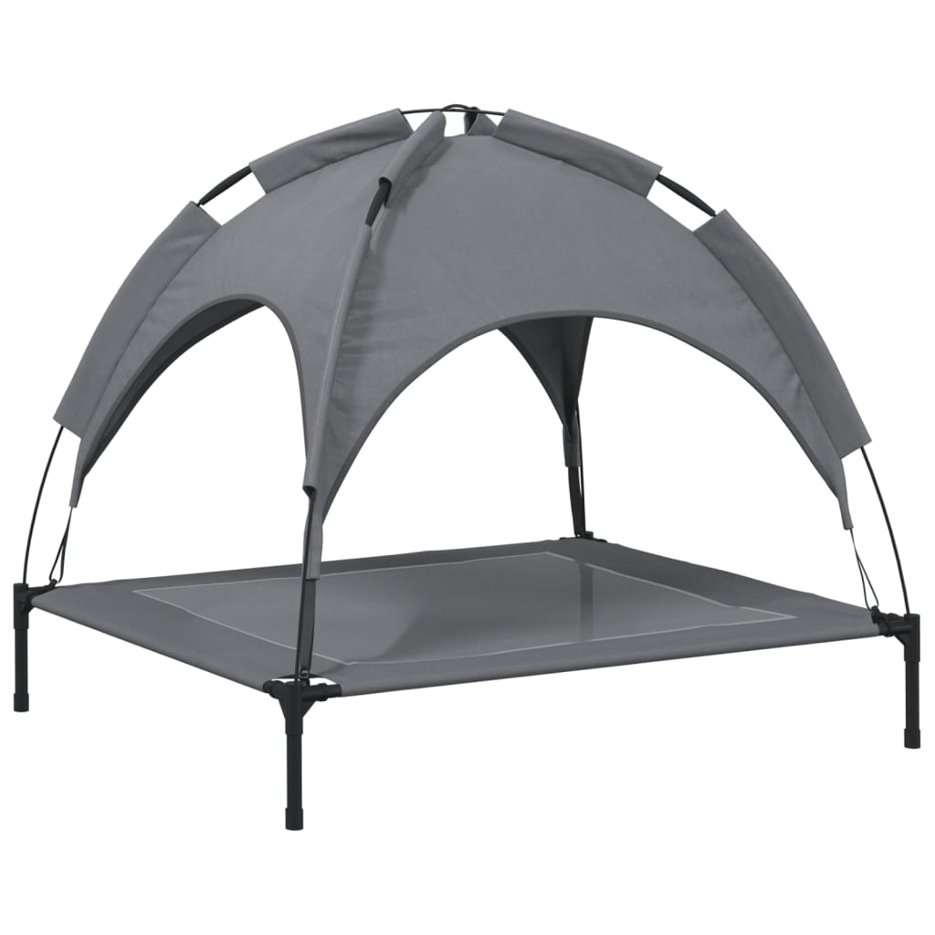 vidaXL Hundeliege mit Dach Anthrazit Oxford-Gewebe und Stahl - Image 6