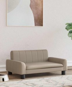 vidaXL Hundebett Cappuccino-Braun 70x45x30 cm Kunstleder