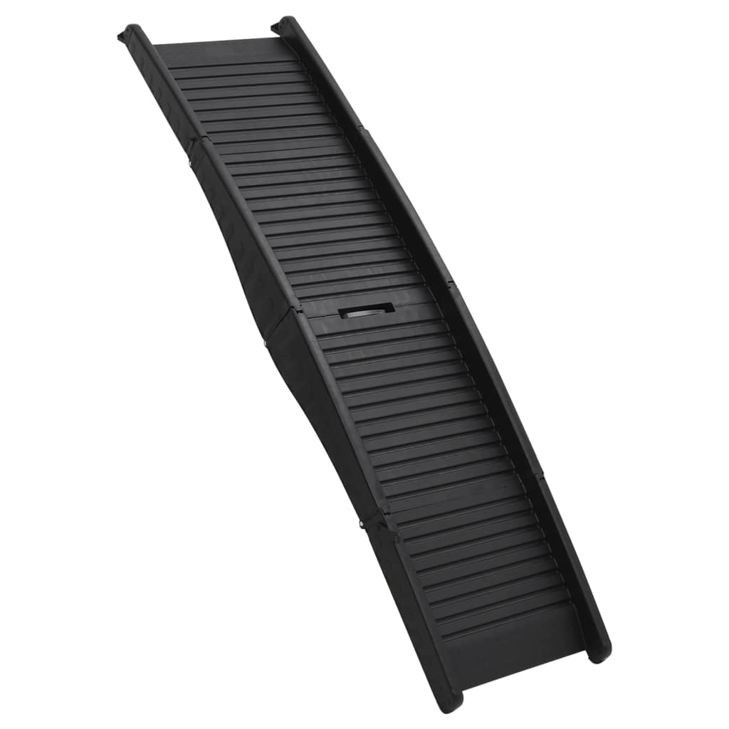 vidaXL Hunderampe Klappbar Schwarz 153x40x12,5 cm Kunststoff - Image 4