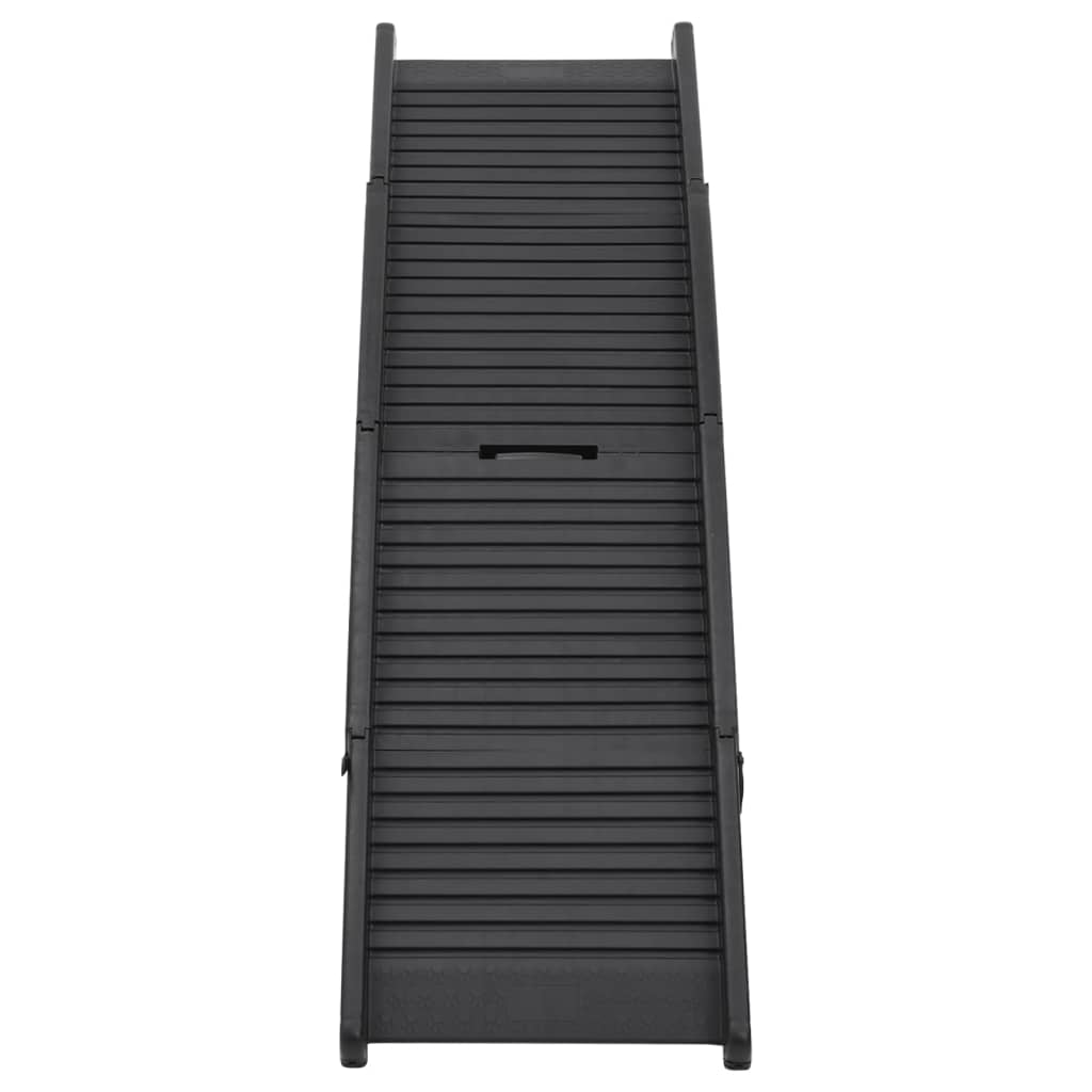 vidaXL Hunderampe Klappbar Schwarz 153x40x12,5 cm Kunststoff - Image 6