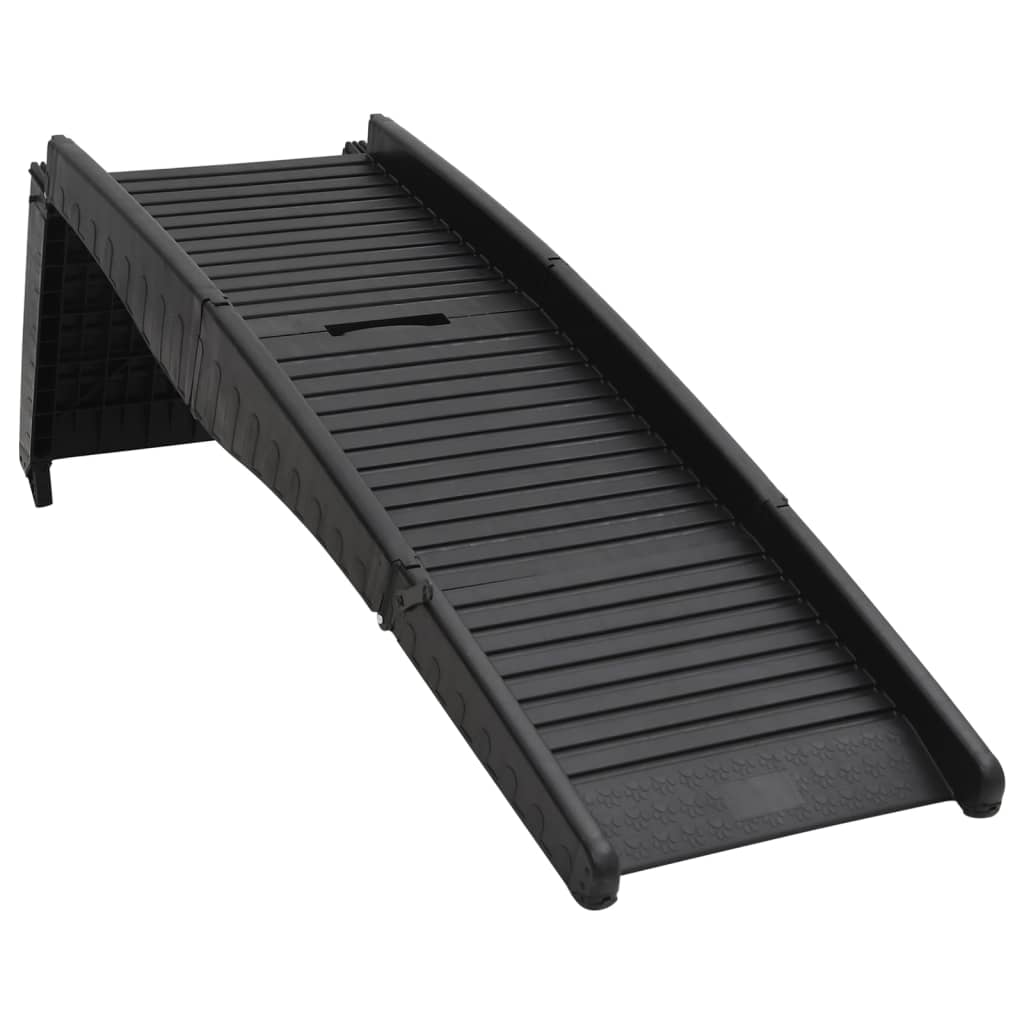 vidaXL Hunderampe Klappbar Schwarz 153x40x12,5 cm Kunststoff - Image 3
