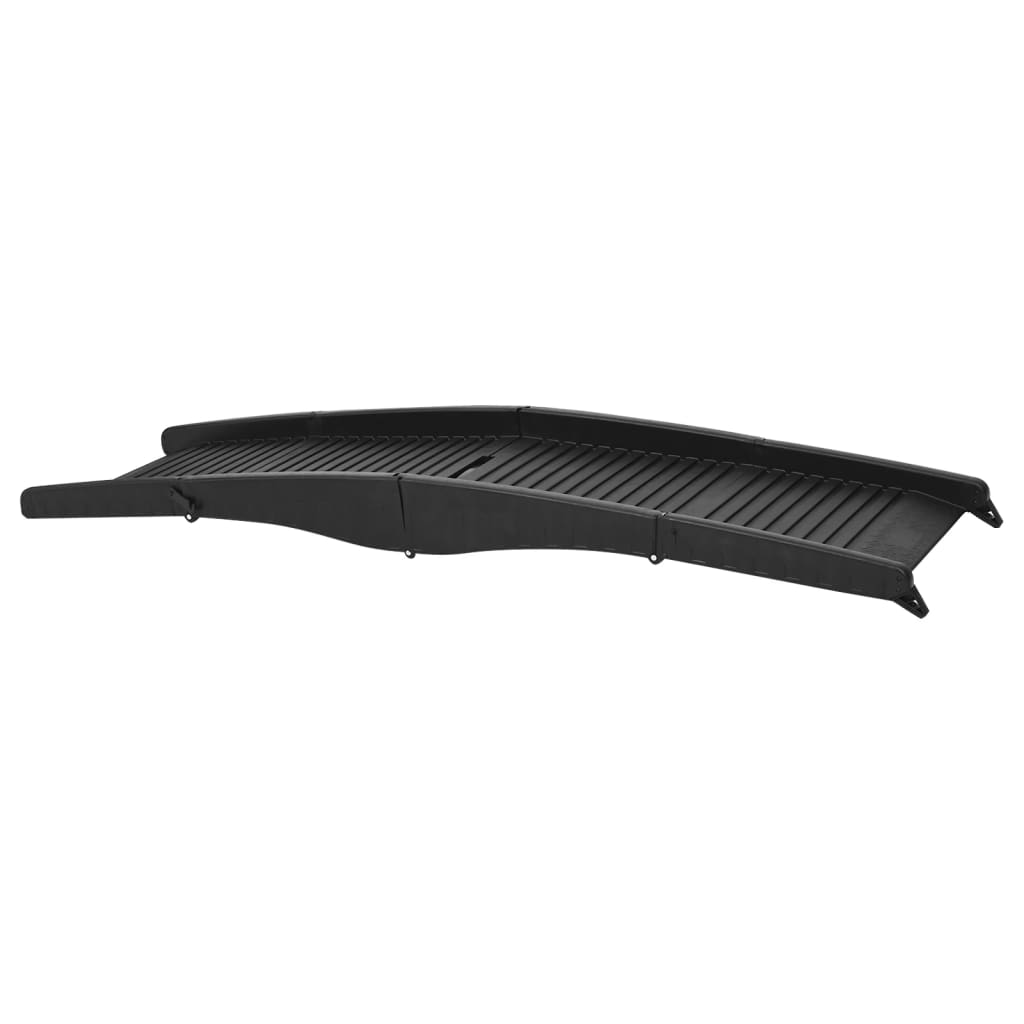vidaXL Hunderampe Klappbar Schwarz 153x40x12,5 cm Kunststoff - Image 5
