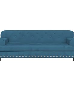 vidaXL Hundebett Blau 90x53x30 cm Samt