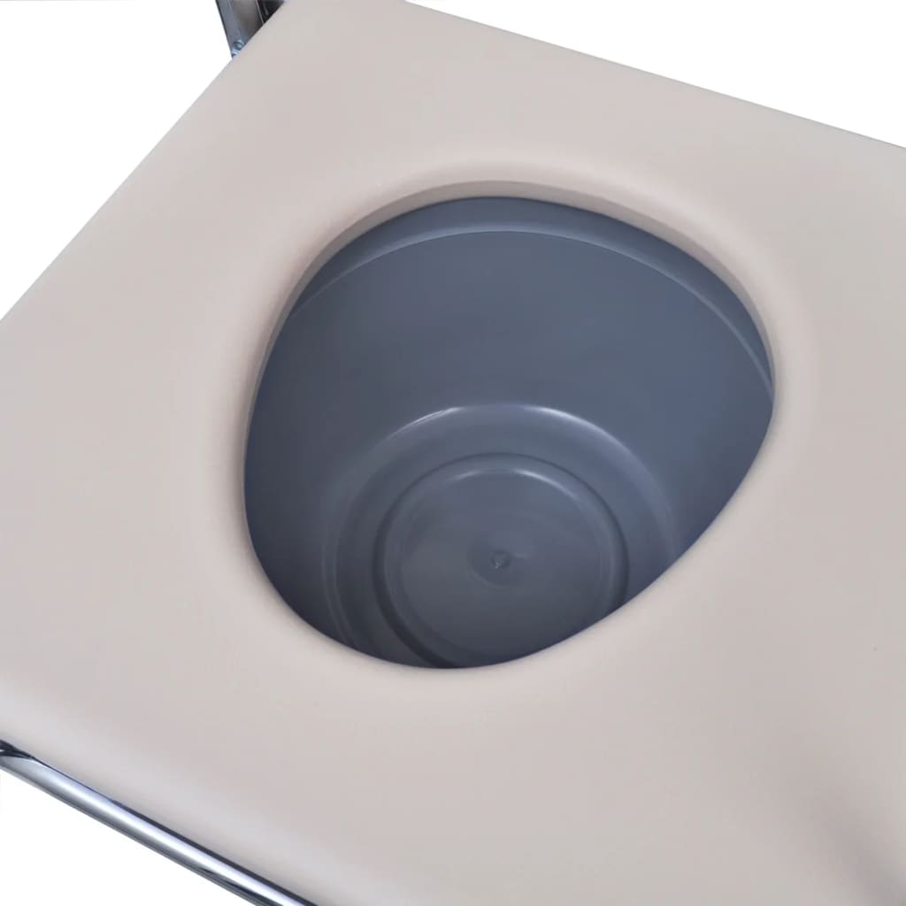 vidaXL Toilettenstuhl Stahl Schwarz - Image 5