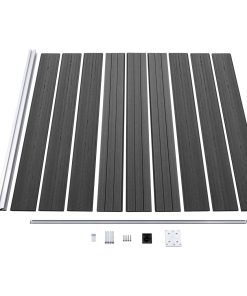 vidaXL Zaunelement Set WPC 1564x186 cm Schwarz