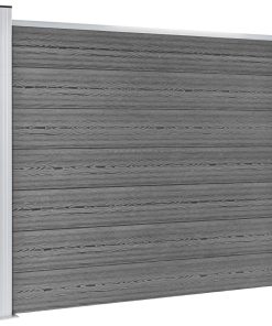 vidaXL Zaunelement Set WPC 872x146 cm Grau