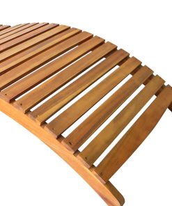 vidaXL Sonnenliege mit Auflage Akazie Massivholz