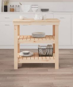 vidaXL Werkbank 78,5x50x80 cm Massivholz Kiefer