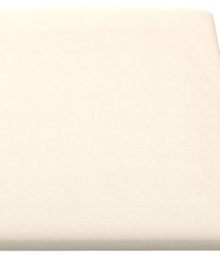 vidaXL Wandpaneele 12 Stk. Creme 30x15 cm Samt 0,54 m²