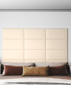 vidaXL Wandpaneele 12 Stk. Creme 60x30 cm Samt 2,16 m²