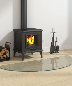 vidaXL Funkenschutzplatte Glas Halbrund 1200x500 mm