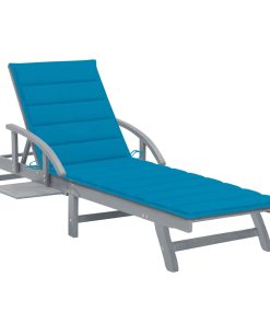 vidaXL Sonnenliege mit Auflage Akazie Massivholz
