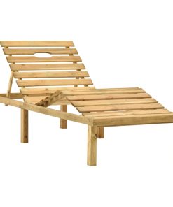 vidaXL Sonnenliege mit Taupe Auflage Imprägniertes Kiefernholz