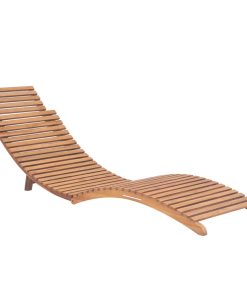 vidaXL Sonnenliegen 2 Stk. mit Auflagen Massivholz Teak