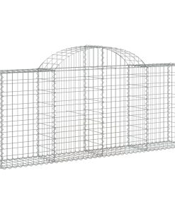 vidaXL Gabionen mit Hochbogen 20 Stk. 200x30x80/100cm Verzinktes Eisen