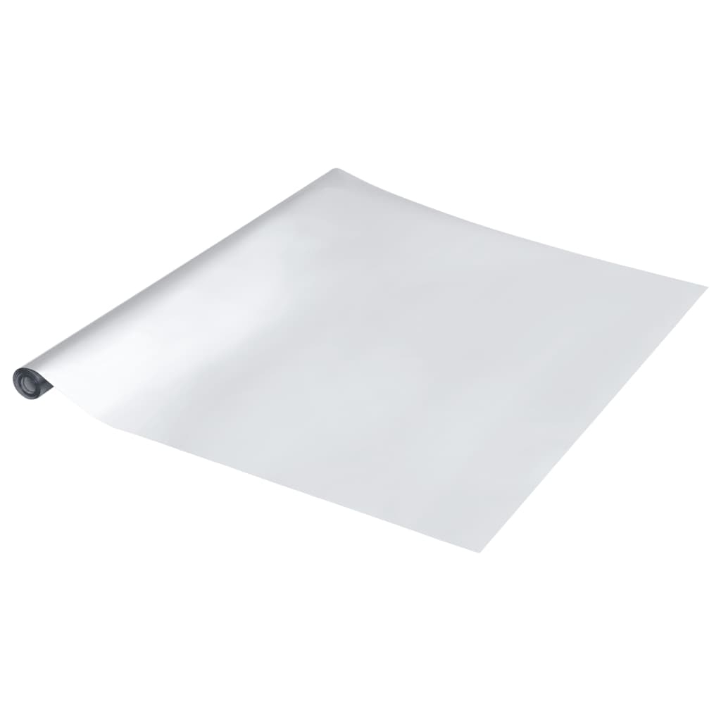 vidaXL Möbelfolie Selbstklebend Silbern 90x500 cm PET
