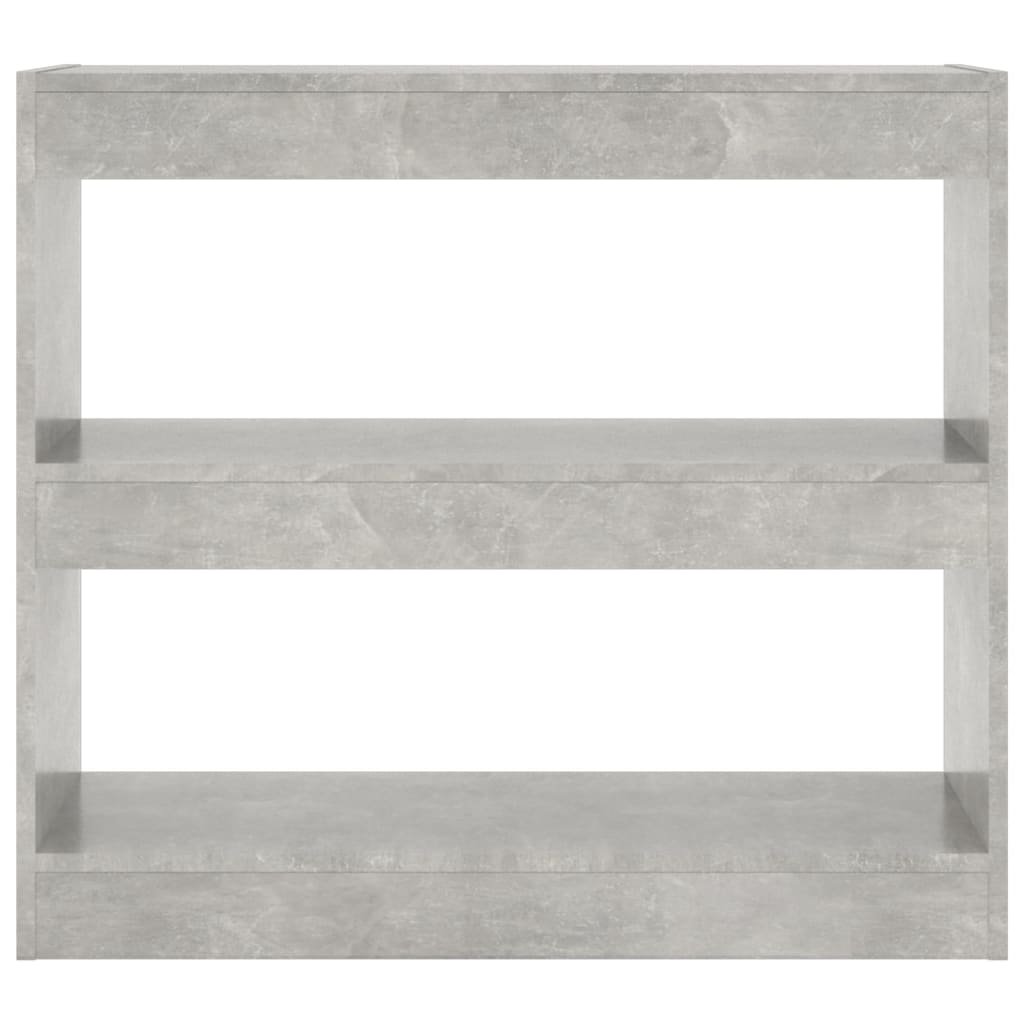 vidaXL Bücherregal/Raumteiler Betongrau 80x30x72 cm