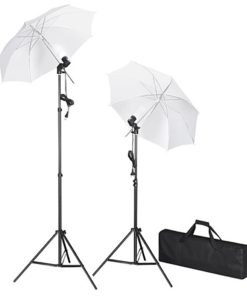 vidaXL Fotostudio-Set mit Weißem Hintergrund 600×300 cm & Leuchten
